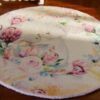Rabbit Family and Floral Miniature Rug – Sweet and Soft Design 1 A round rug with a rabbit mother and baby surrounded by delicate flowers