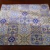 Geometric Blue and Yellow Miniature Rug