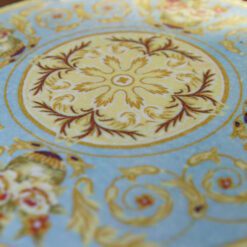 Classic Aubusson Floral Miniature Rug 8 Classic Aubusson miniature rug with floral motifs and ornate borders in muted tones