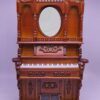 Victorian Miniature Wooden Organ with Mirror 2 Victorian-style miniature wooden organ with mirror and carvings