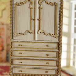 miniature display cabinet, Victorian-style cabinet, dollhouse furniture