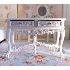 French Country-style miniature white coffee table