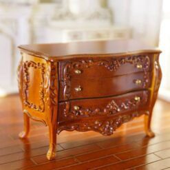 French Country Miniature Chest of Drawers in Mahogany 10 French Country-style miniature chest of drawers in mahogany finish