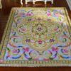 Louis XV Aubusson rug with ornate floral scroll design