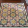 Louis XV Aubusson miniature rug with floral medallion and soft tones