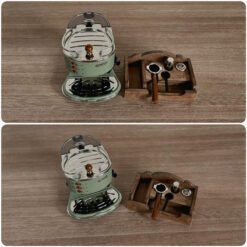 Miniature coffee tamper stand for dollhouses