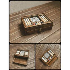Lace Bobbin Storage Box Miniature Kit 8 Lace bobbin storage box kit for dollhouses
