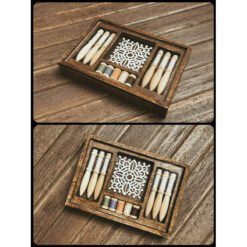 Lace bobbin storage box kit for dollhouses