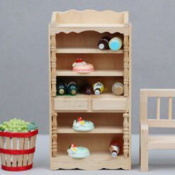 miniature Rococo bookcase, 1:12 scale dollhouse bookcase, Rococo style furniture, unpainted dollhouse storage, dollhouse nursery decor