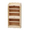 miniature Rococo bookcase, 1:12 scale dollhouse bookcase, Rococo style furniture, unpainted dollhouse storage, dollhouse nursery decor