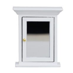 Miniature bathroom medicine cabinet with mirror for dollhouses
