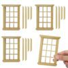 1/12 Scale Accessories of Dollhouse Windows 4pcs