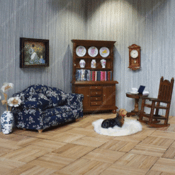 Alternative view of Miniature Vintage Wall Clock for Dollhouse