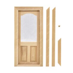 Dollhouse Door w/ 3D Panes & Handles