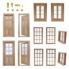 Dollhouse Doors and Windows Set 20pcs