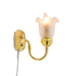 Floral Dollhouse Wall Light w/ Plug