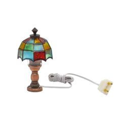 Mosaic Lattice Dollhouse Table Lamp w/ Plug