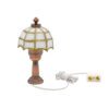 White Lattice Dollhouse Table Lamp