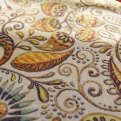 Miniature Persian paisley rug with rich swirls, flowers, and bold colors.