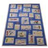 Multi-square nautical themed miniature dollhouse rug with sailing motifs