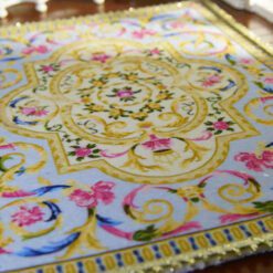 Louis XV Aubusson rug with ornate floral scroll design
