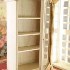 Victorian-style miniature wooden display cabinet
