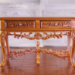 Empire-style miniature wooden desk with carvings