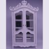 Rococo Miniature White Display Cabinet 2 Rococo-style white miniature display cabinet with crown carvings
