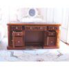 Baroque-style miniature office desk with gold hardware