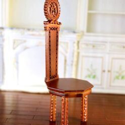 Jacobean-style miniature high-back chair with carvings