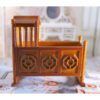 Jacobean-style miniature wooden rocking crib