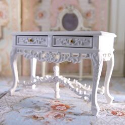 French Country-style miniature white coffee table