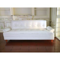 candinavian-style white sofa for dollhouses