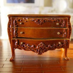 French Country Miniature Chest of Drawers in Mahogany 11 French Country-style miniature chest of drawers in mahogany finish