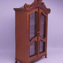 Gothic Miniature Wooden Cabinet with Mirror 9 Gothic-style miniature wooden cabinet with mirror and drawers