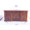 Baroque-style miniature wooden office desk with carvings