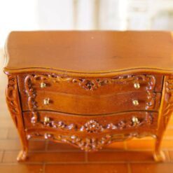 French Country Miniature Chest of Drawers in Mahogany 9 French Country-style miniature chest of drawers in mahogany finish