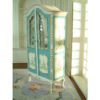 Victorian Miniature Wardrobe with Floral Motifs 1 Victorian miniature wardrobe with hand-painted floral designs and mirrored doors