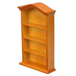 Miniature Wooden Curved-Top Bookcase