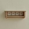 Miniature flower tile shelf for dollhouses with decorative tiles