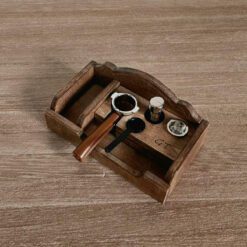 Miniature coffee tamper stand for dollhouses