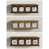 Miniature four-drawer tabletop cabinet with tile-patterned fronts.