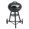 Miniature metal barbecue grill with round top and black finish