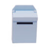 Blue miniature mailbox for dollhouse outdoor scenes, with a functional letter slot.