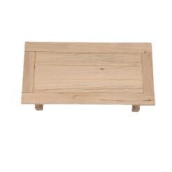 Miniature wooden dining table for dollhouses.