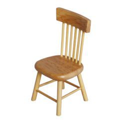 Miniature dining table with 4 chairs, perfect for dollhouse living spaces.