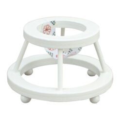 Miniature wooden walker for dollhouse nursery, available in multiple colors.