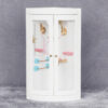 Miniature shower unit, Dollhouse bathroom accessories, 1/12 scale shower, Glass shower with taps, Miniature bathroom decor