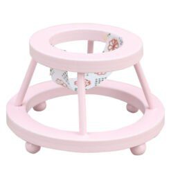 Miniature wooden walker for dollhouse nursery, available in multiple colors.