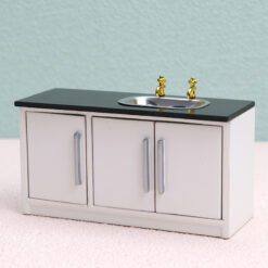 Miniature kitchen sink, stove, and oven set